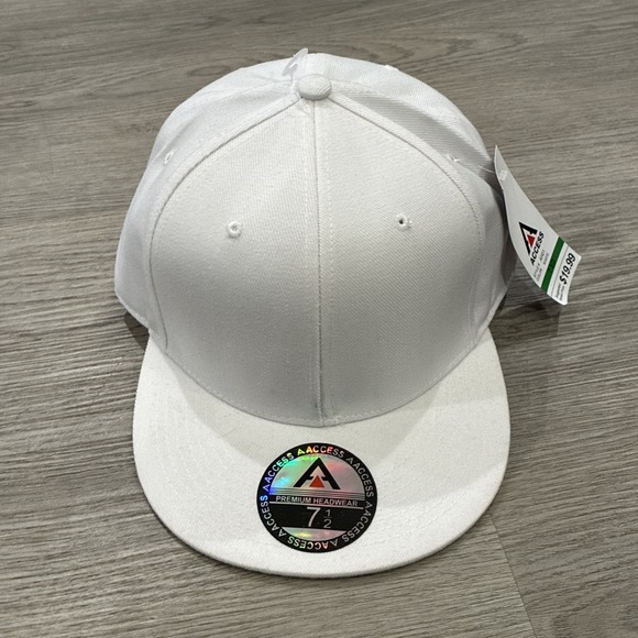 Accessocraft Other - Access Plain White Fitted Hat | NWT | 7 1/2
